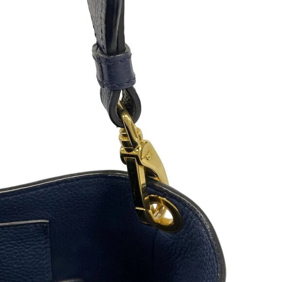 PRADA - Blue Leather Shoulder Bag - Picture 12 of 14